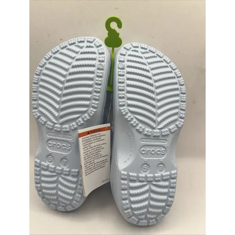 Crocs Classic Clogs Slip On Shoes Light Blue Calcite Sz M5 W7